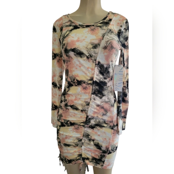 Almost Famous Tiedye Mini Party Dress Large - Picture 2 of 4